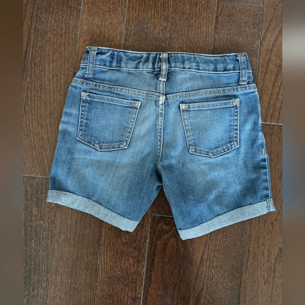 Old Navy Studded Denim Shorts Girls Size 8 Cuffed Blue Jean Shorts